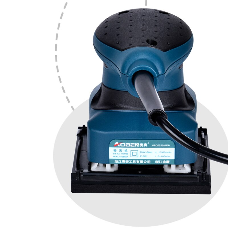 Sandpaper Machine Small Hand-held Paint Flat Woodworking Electric Polishing Sanding Machine Grinder AT3503A