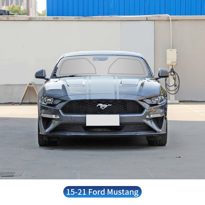 For Ford mustang Front sunshade Car front insulation cloth shade cloth Summer sunscreen interior car accessories: 15 to 21 Mustang