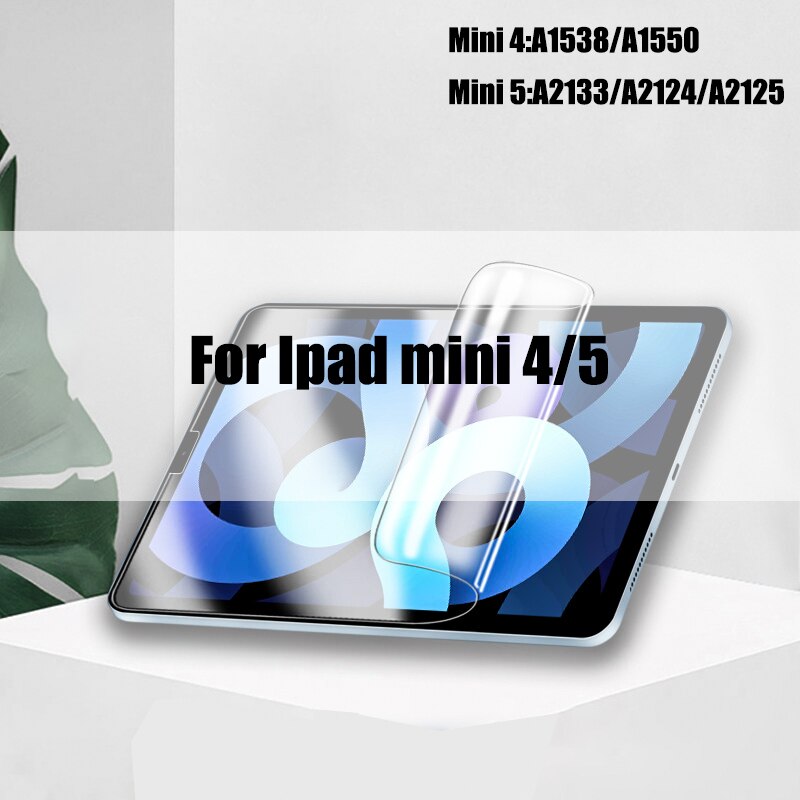 Hydrożel Film dla nowego ipada Pro 11 10.2 12.9 9.7 10.5 9 Screen Protector dla Ipad 8 Mini 6 5 2 3 Air 4 Gen 1 2021 2020 bez szkła: For Mini 4 5