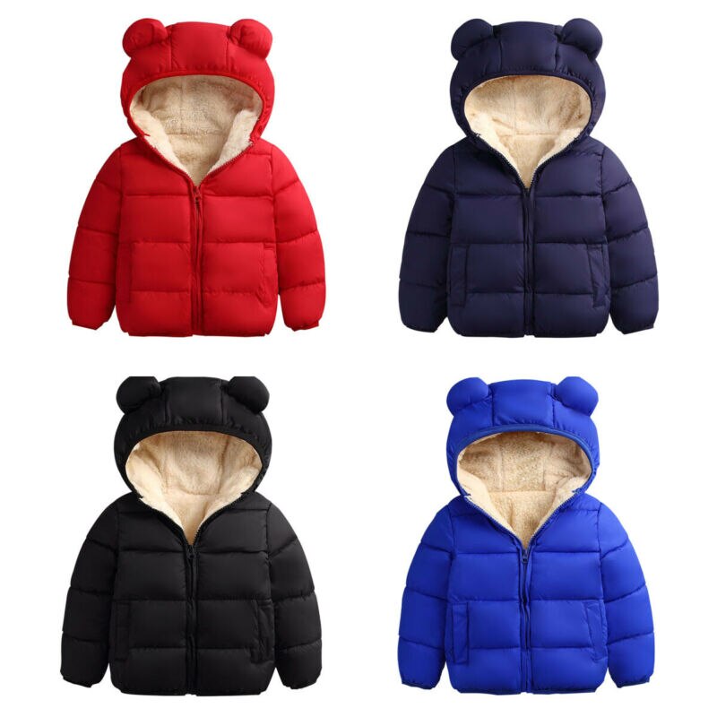 Emmababy Infant Kids Baby Boys Girls Hooded Coat Jacket Winter Toddler Thick Warm Outwear