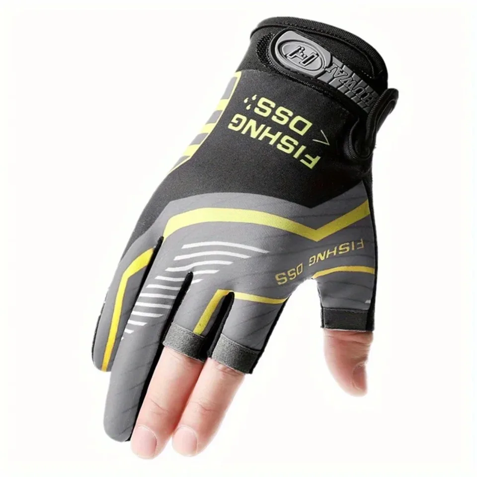 Anti-Rutsch-Angelhandschuhe, verschleißfest, für Höhle Sommer, draussen, atmungsaktiv, zum Angeln, Radfahren, Sporthandschuhe, Angelbekleidung: Ursprünglich Titel