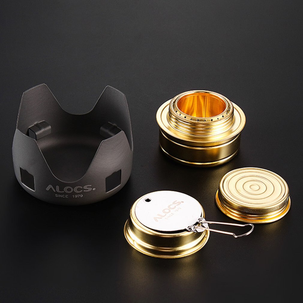 ALOCS Liquid Solid Alcohol Stove Outdoor Camping Picnic Self-driving Tour Windproof Portable Mini Ultra-light Stove