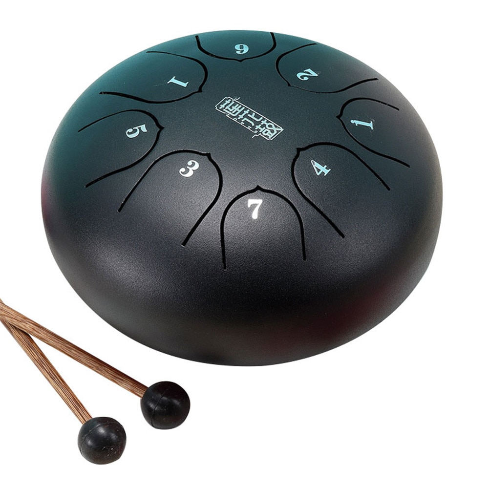 Kit de tambor de acero natural, tambor de lengüeta, 6 pulgadas, 8 tonos, sartén de mano de acero, tanque de tambor, instrumentos de percusión, YS-BU de