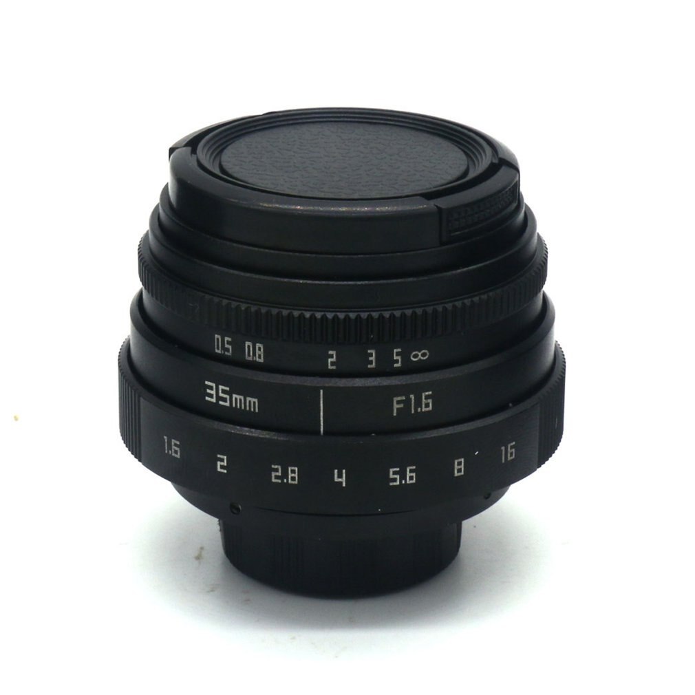 Mini 35mm F1.6 APS-C lente de TV/lente CCTV para 16mm C montaje de Sony A6500 A6400 A6300 A6000 A5100 A5000 NEX-6 NEX-7 NEX-5T NEX-5R NEX-3N