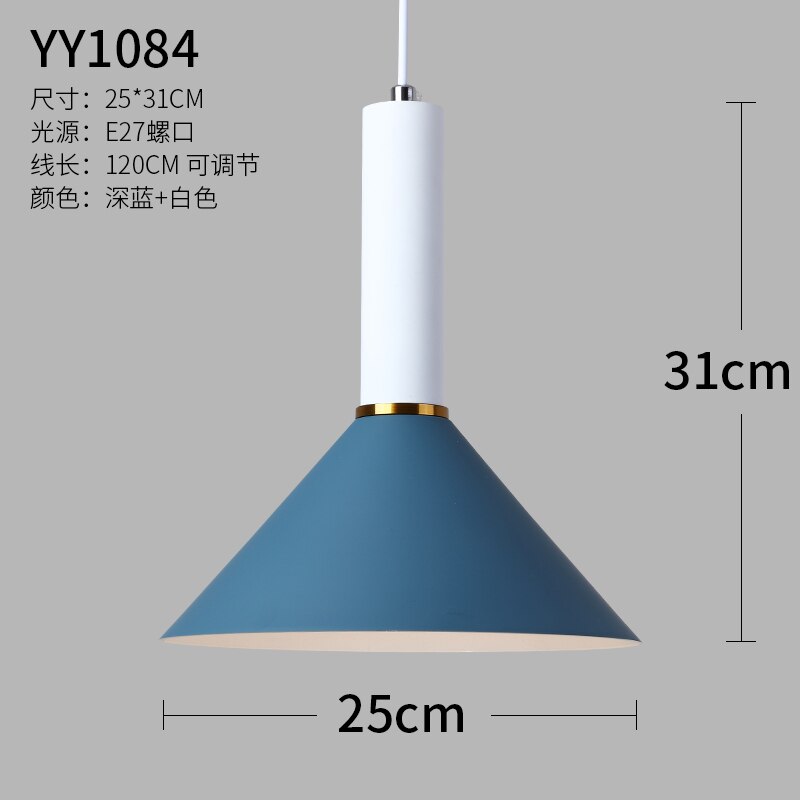 Drie scandinavische kroonluchters restaurantlamp led moderne minimalistische barlamp aluminium industriële wind: Pruim