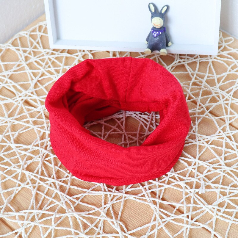 Bebis halsduk höst vår barn pojkar flickor stickad halsduk småbarn varma accessoarer unisex barn bomull röd rosa blå hals klädsel: Röd
