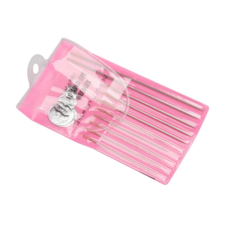 10pcs/Set Multi Purpose for Household Large Eye Cross Stitch Needles Sewing Needle Embroidery Tool Gold Plated Steel