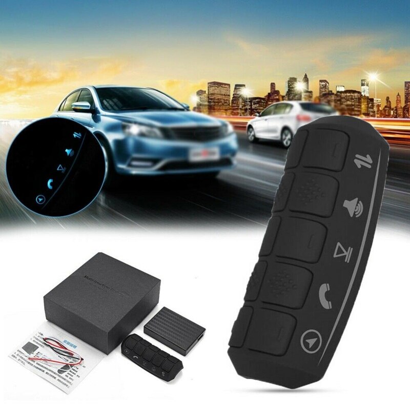Mando a distancia Universal para volante de coche, botones de Radio DVD, reproductor GPS, controlador inalámbrico multifunción