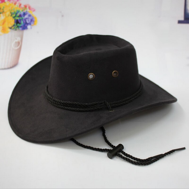 Nyligt western cowboy hat mænd ridetøj tilbehør bred brimmed knusbar krympning dod 886