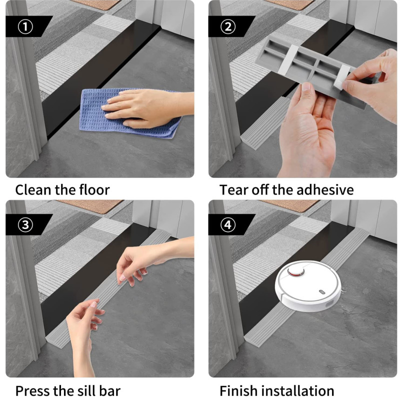 Para ILIFE Xiaomi Roborock iRobot Roomba Robot barredora alféizar barra paso rampa estera de escalada accesorios de repuesto