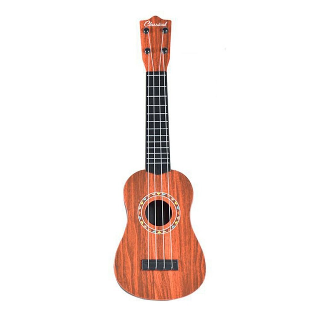 Ukulele 21 Inch Simulation Wood Grain 4 Strings Uke Bass Stringed Musical Instrument Perfect For Beginners For Kid: Light Yellow