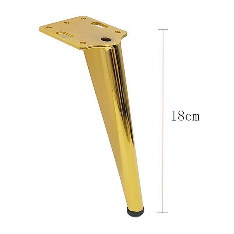4 pezzi piedini di supporto in metallo piedini per divani conici piedini per tavolo armadio gambe per tavolo 18Cm con accessori per viti di montaggio
