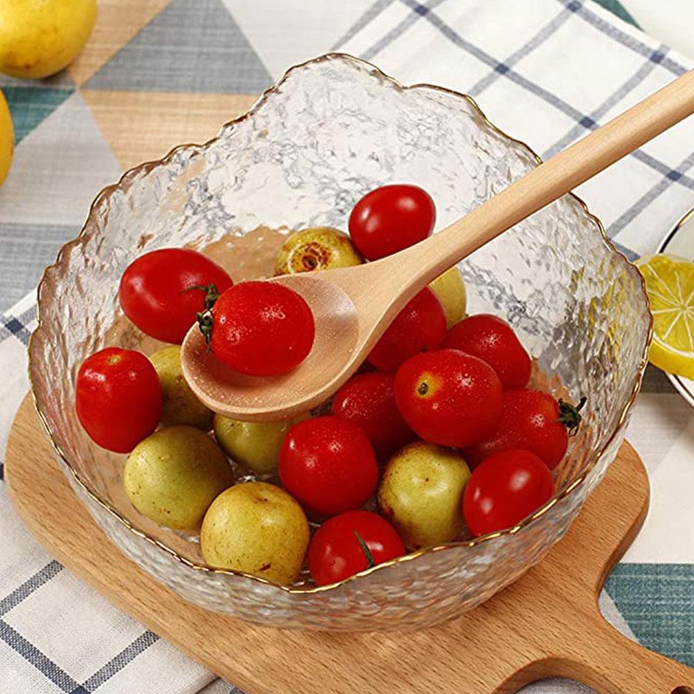 Japanese Style Wooden Soup Spoon With Long Straight Handle And Wide Mouth Sauce Soup Spoon Suitable For Picnic And Easy To Carry