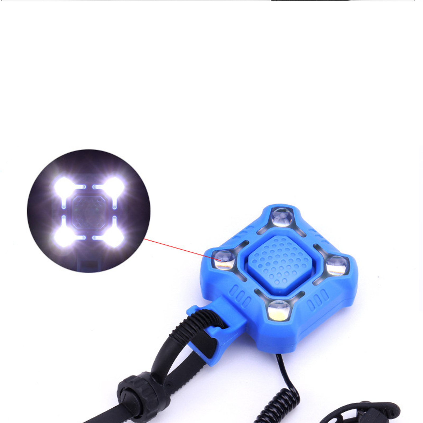Mountainbike-Lampe, Hupenglocke, drei-in-eins, Ultra-laute Glocke, Fernscheinwerfer, wiederaufladbares USB-Rücklicht-Zubehör
