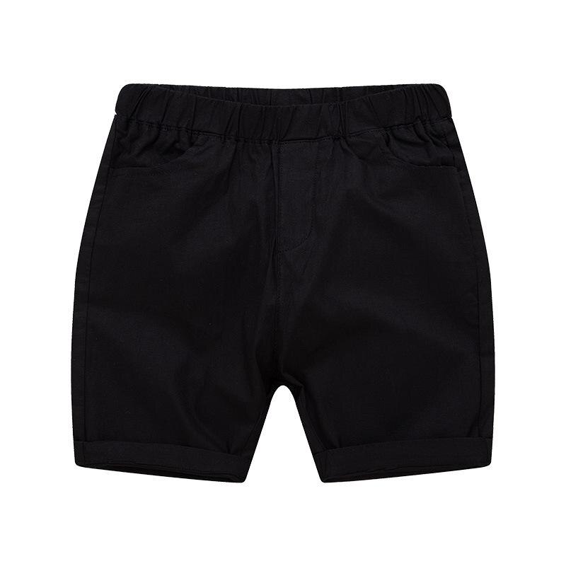 freundlicher Kleidung 2022 Sommer Neue Koreanischen Stil Baby Jungen lässig Mittleren Taille Strand Sport Hosen Taschen Baumwolle kurze Hose Kind: Schwarz / 24M