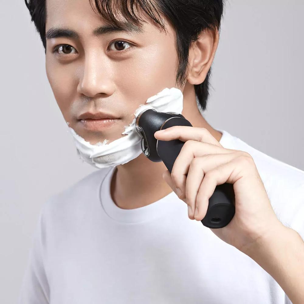 Xiaomi msn elektrisk barbermaskine flex shaver head 3 våd og tør barbering vaskbar kniv behagelig ren vandtæt shaver