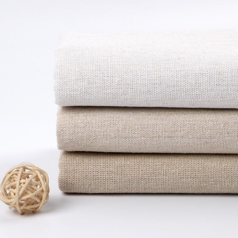 Råt stof imiteret hørstof groft massivt polyester bomuldsstof til syning af opbevaringstaske og baggrundsmaterialer
