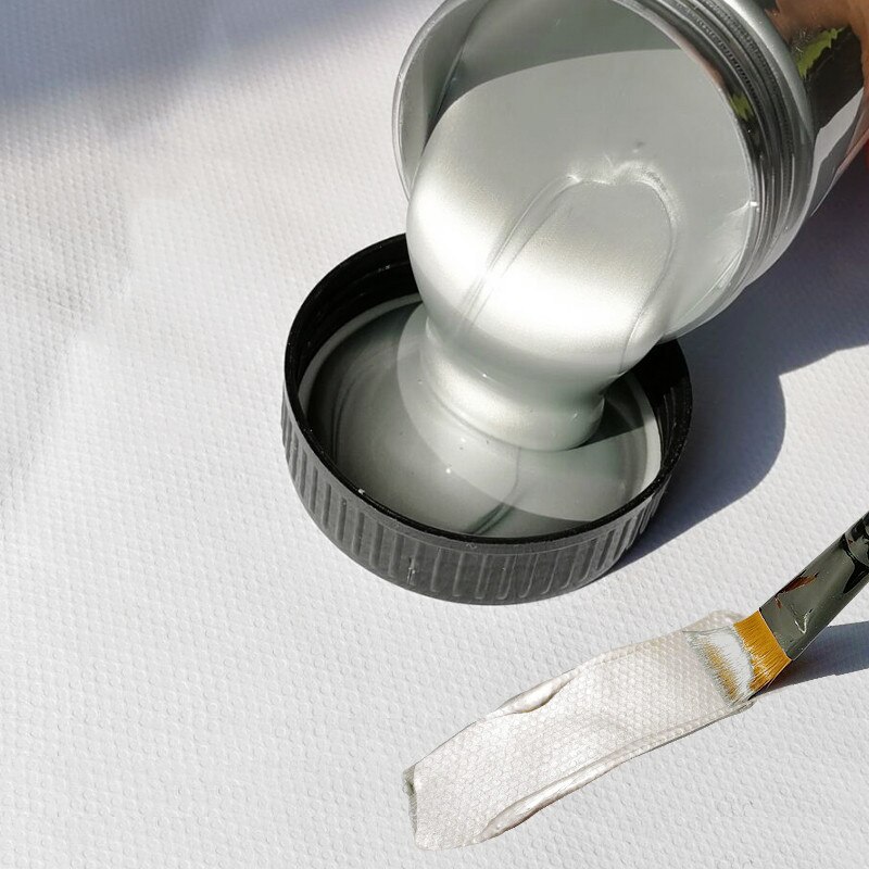100/300ml Gold Paint Metallic acrylic paint,waterproof not faded for Statuary Coloring DIY hand painted graffiti Varnish Coating: Silver / 100ml