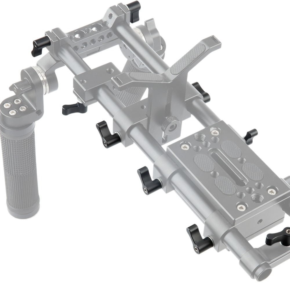 NICEYRIG-tornillo de mano m5, accesorio de aleación de aluminio con arandela, jaula de cámara, equipo (10 piezas por paquete)