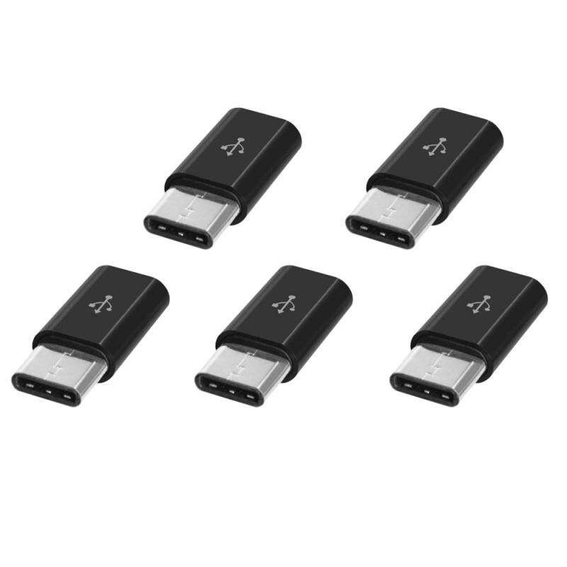 Neueste V8 Android OTG Typ-c Usb C Adapter Mikro Typ C Usb-c Usb 3,0 Für Schnittstelle praktisch Datenleitung Ladung Konverter: 5stck schwarz