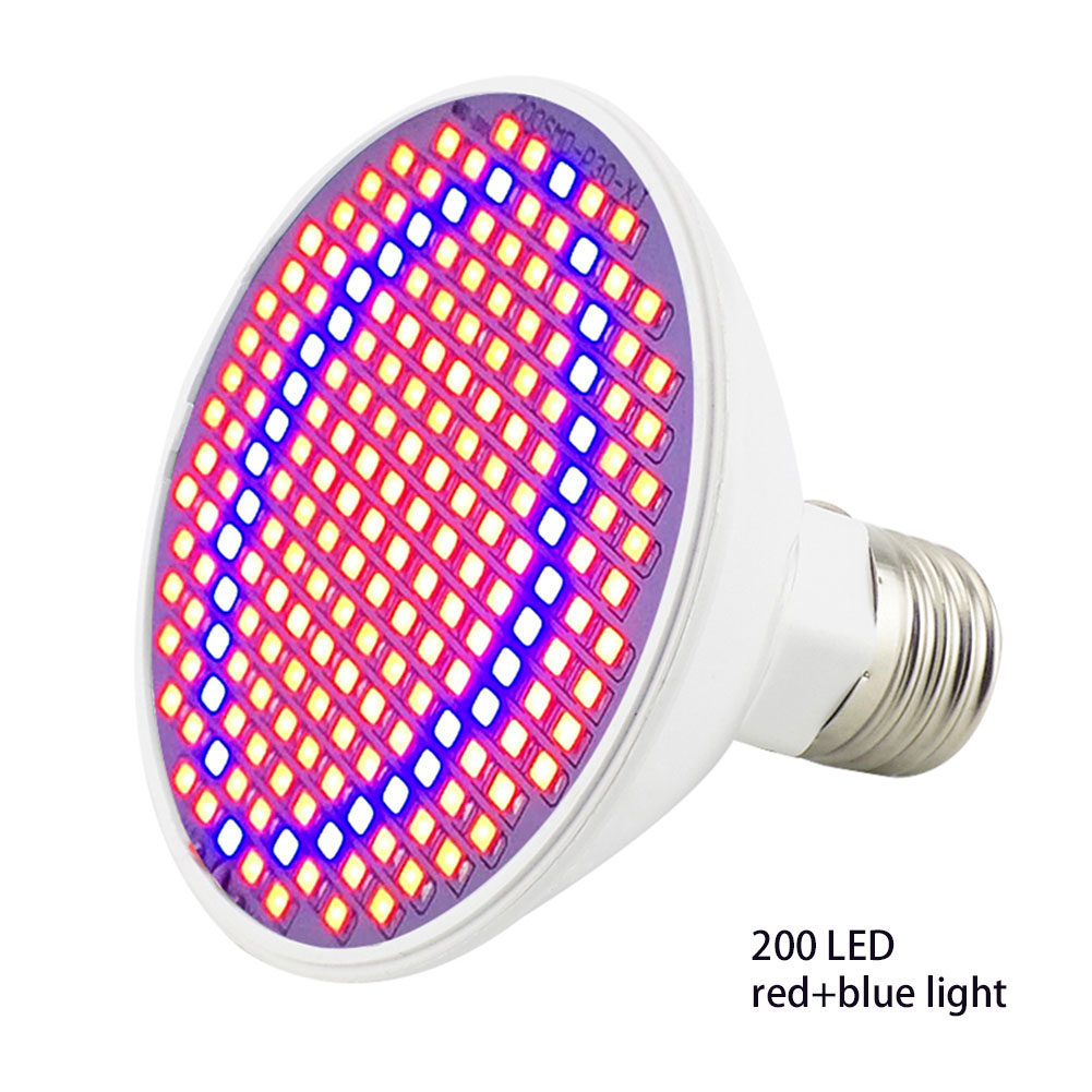 Led-växtlampa fytolampa fullspektrum blomlampa  e27 för inomhusväxthus odlingstält hydroponisk  k5: Ljusrosa