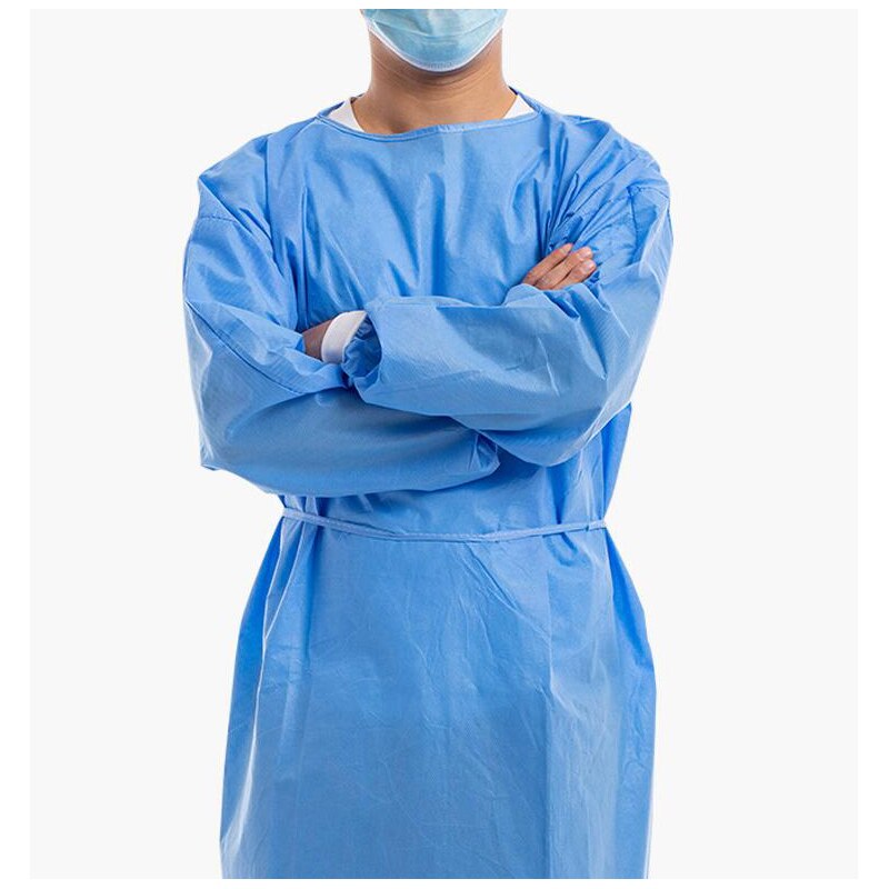 unisex Blau Einweg Vlies Anti Staub Sanitär Sicherheit Kleidung Schutz Gefahrgut Isolation Pflege Kleid Overall