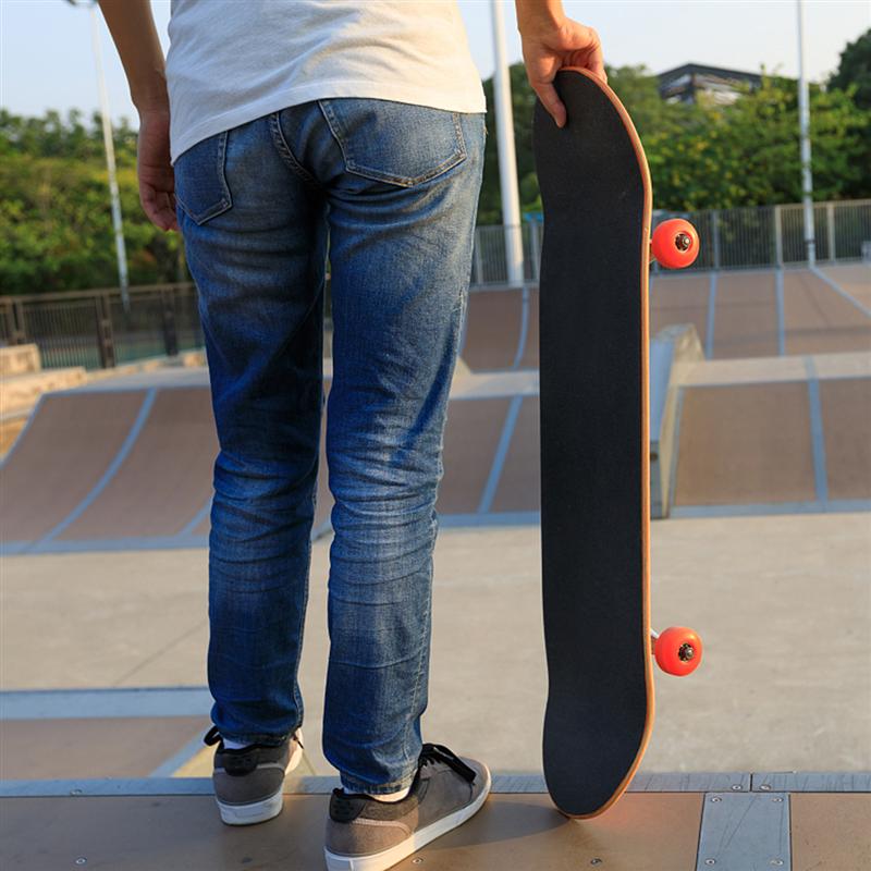 1 pc bandes antidérapantes noires pour skateboard et 20cm 80 de papier de verre antidérapantes pour trottinette