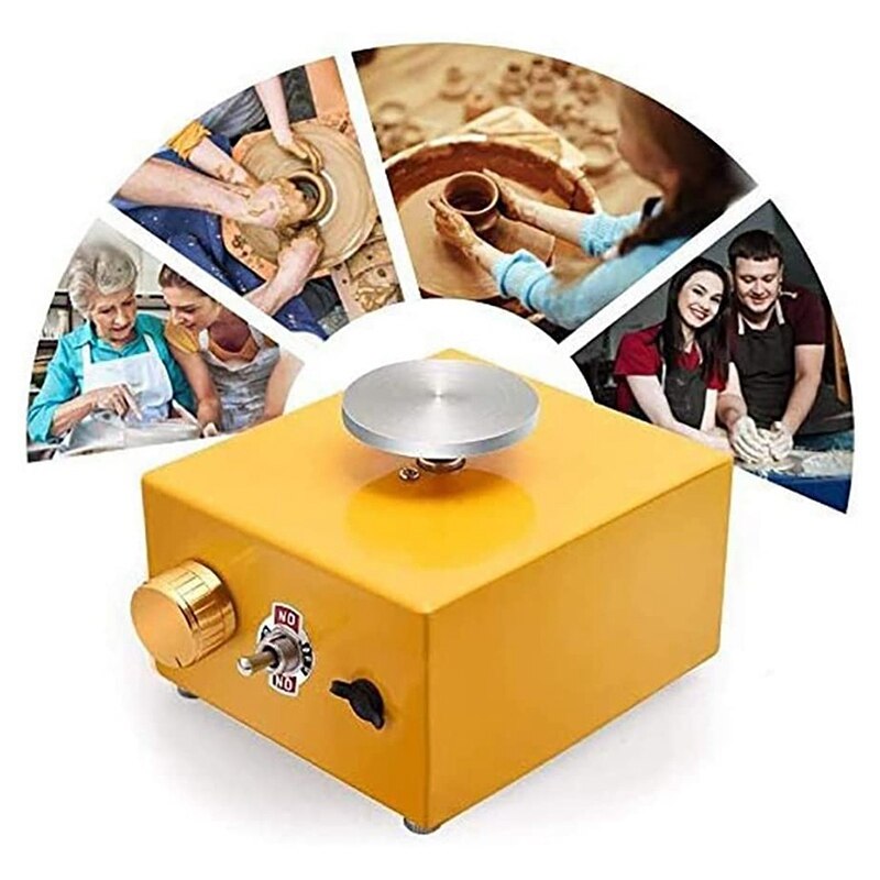 Elektrisch aardewerk wiel - DIY keramische machine met klei gereedschap, perfect voor beginners en kinderen, aardewerk kit voor creatieve projecten