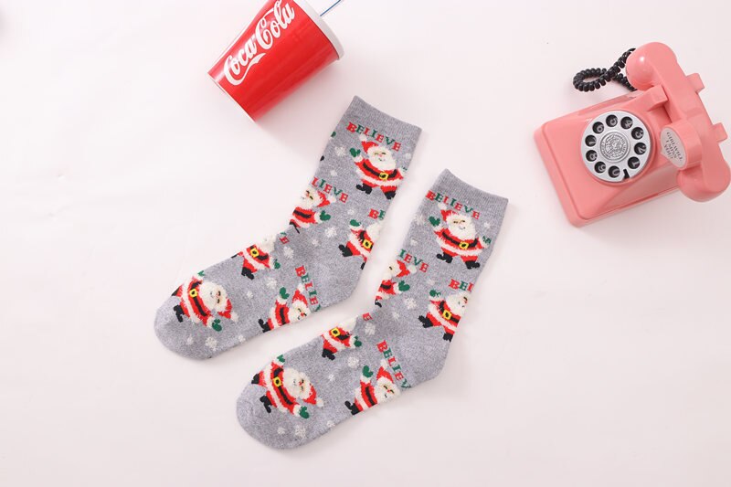 Christmas Socks For Children Elderly Elk Snowman Cotton Stocking Year Socks Christmas Decoration Boys Girls Christmas: 01