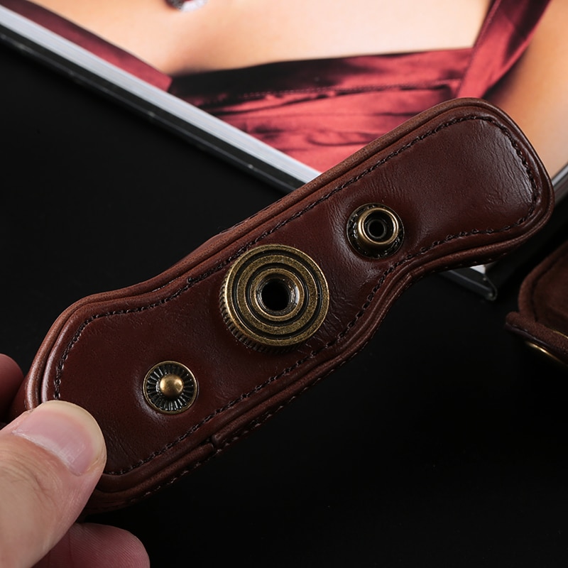 Funda de piel sintética para cámara Digital, funda de para Canon G7X, G7X, Mark II, G9X, G9X, II, G1X, II, G15, G16, SX720, SX730 y correa