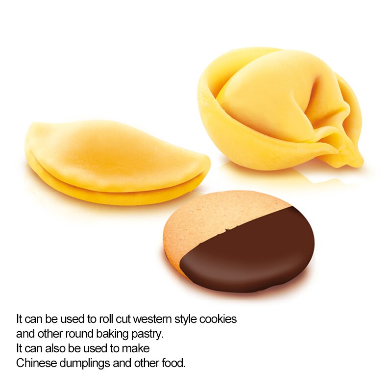Cookie Round Rolling Biscuit Cutting Rolling Cutter Bakery Tool Rolling Angel Biscuit Ravioli Cutter Baking Pastry Supply