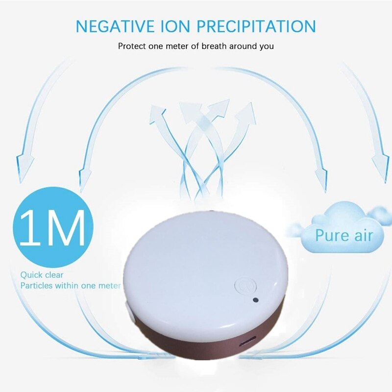 Personal Wearable Air Purifier Necklace Mini Portable Air Freshner Ionizer Negative Ion Generator for Travel