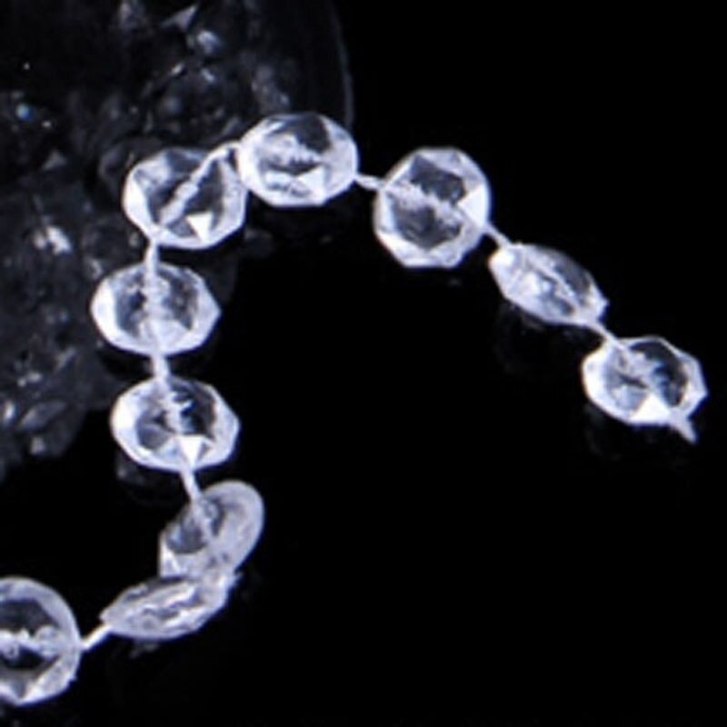 30m/ rulle bryllup dekoration akryl krystal perler gardin krans glitrende gardiner beaded frynser trim kvast tiebacks med perler