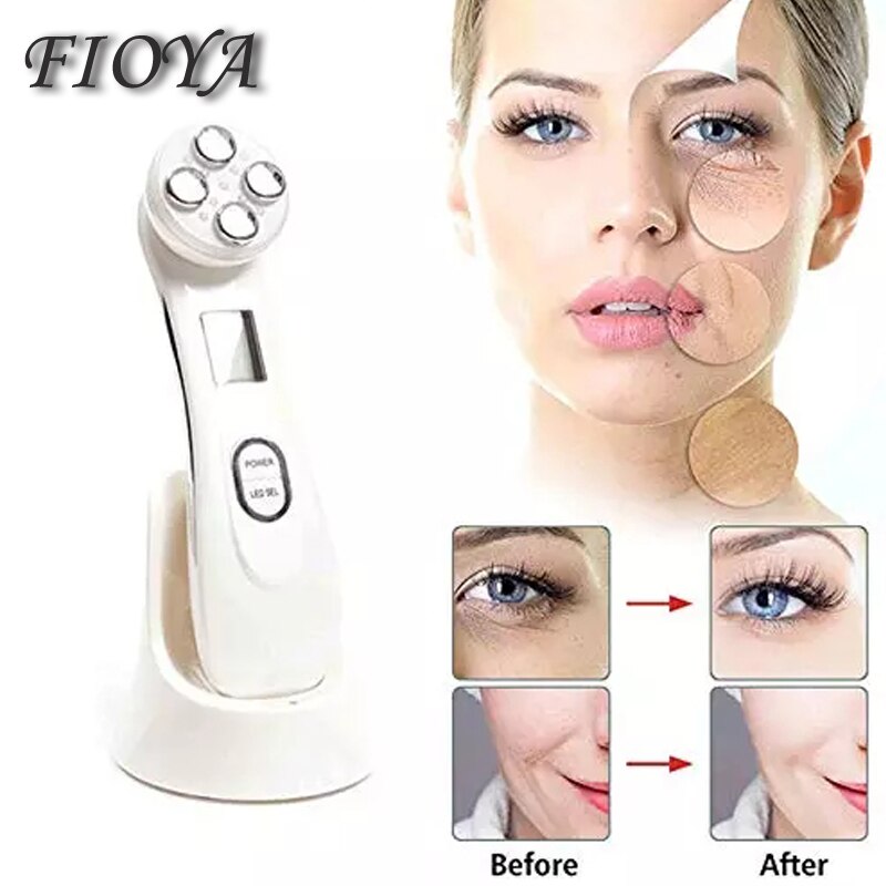 RF Radio Frequency Thermage Face Lifting device 5 in 1 LED Photon Galvanic Spa EMS Mesotherapy Electroporation Facial Massager