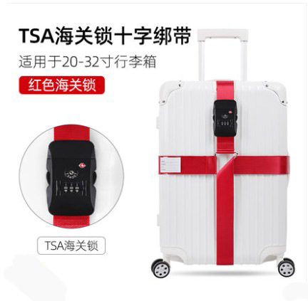 Tsa Douane Slot Bagage Cross Riem Met Wachtwoord Verstelbare Reizen Koffer Band Bagage Koffer Touw Bandjes Reizen Accessoire: Goud