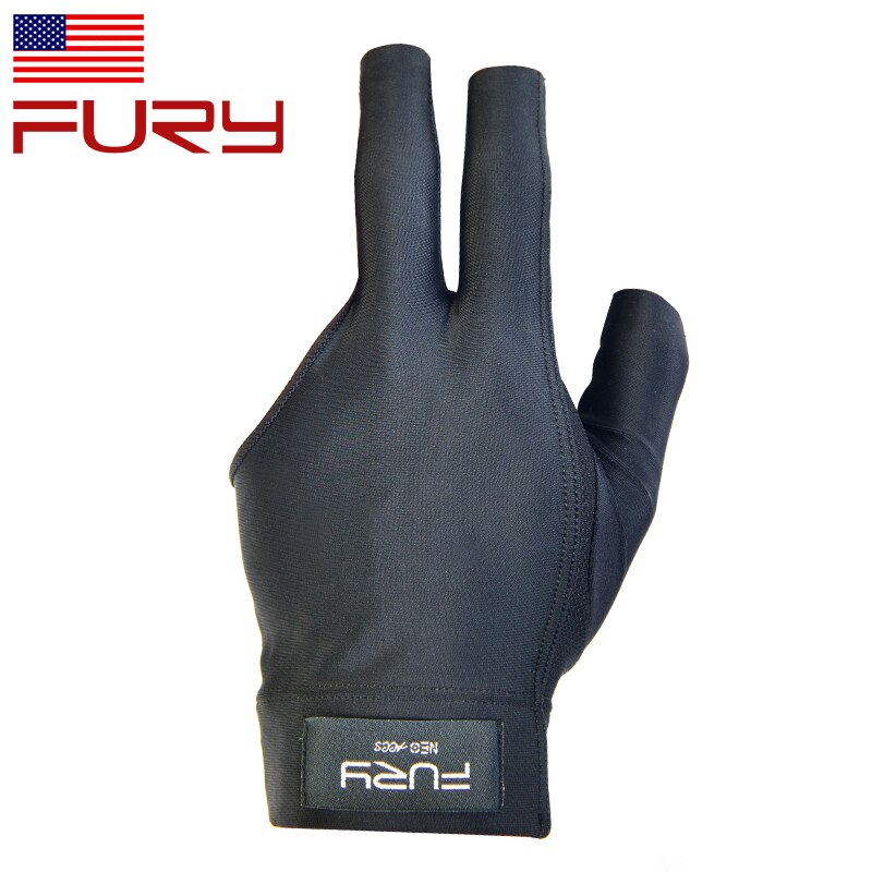 Fury Billiard Accessories Snooker Pool Glove Elasticity Durable Nylon Material Left Hand Wear For Men Woman General: black