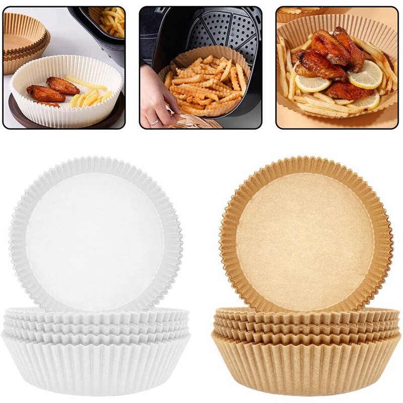 100 Papiers Jetables Pour Friteuse Air Glomora - 17x17cm, Antiadhésif - Lot