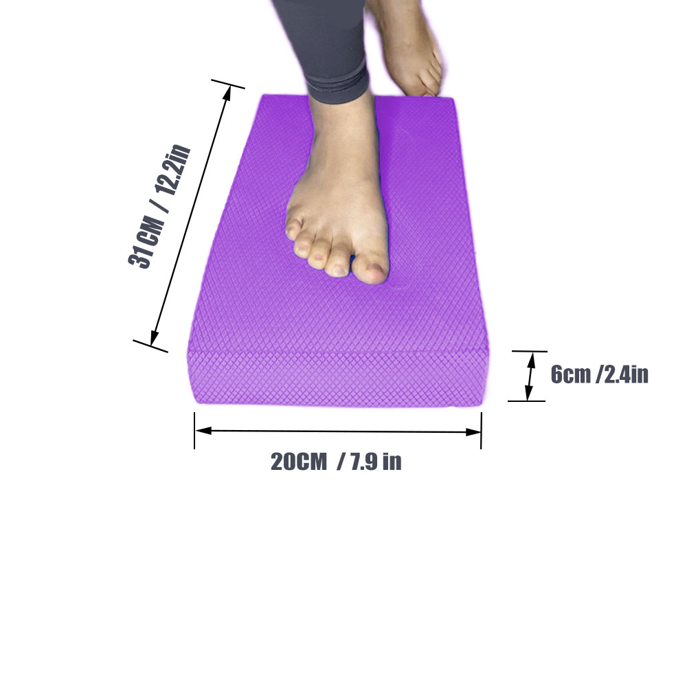 Foam Balanced Yoga Cushion Waist Training TPE Balance Pad Ankle Knee Rehabilitation Physical Therapy Balancing Training Mat: Purple