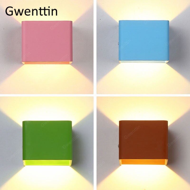 7W Nordic Vierkante Wandlampen Moderne Verlichting Voor Thuis Led Spiegel Lampen Badkamer Slaapkamer Lamp Ijzer Blaker armatuur