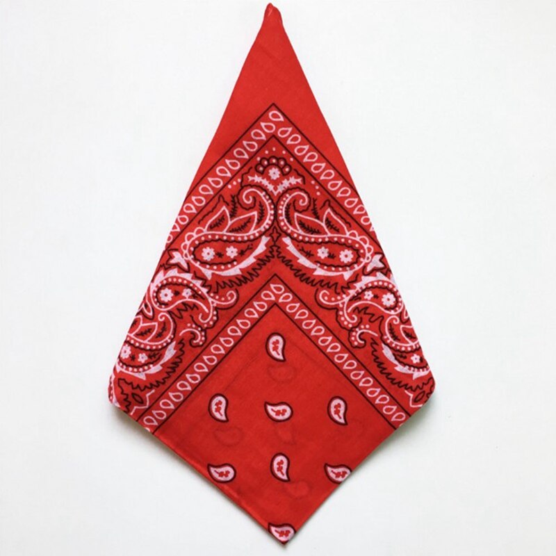 Hiphop bandana vierkante sjaal 55cm*55cm zwarte rode hoofdbanden bedrukt voor dames/heren/jongens/meisjes