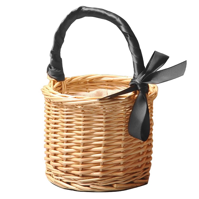 Picnic Basket Mini Wicker Hand Basket Fruit Basket... – Grandado