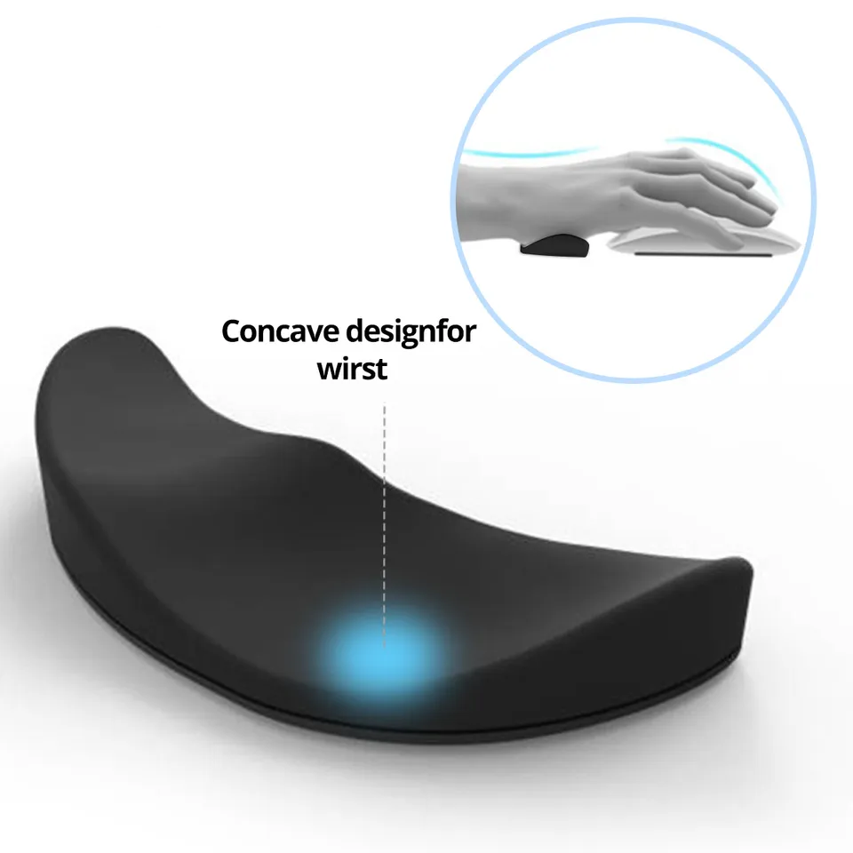 Ergonomische Handguard Muis Palm Pad Silicon Gel Antislip Stroomlijnen Polssteun Ondersteuning Mat Computer Muismat Voor Kantoor Gaming PC
