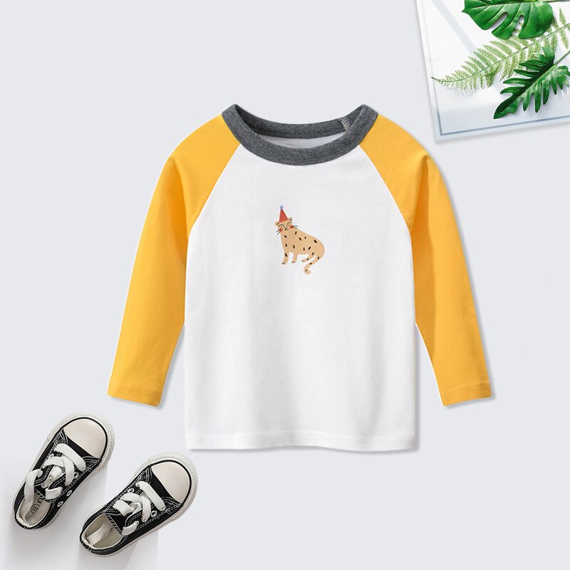 freundlicher Jungen Kleidung Kleinkind freundlicher Lange Ärmel T-Hemden für Mädchen Jungen Spitzen Abschläge Baby Raum Bagger T Hemd lässig Kleidung: Gelb / 110cm