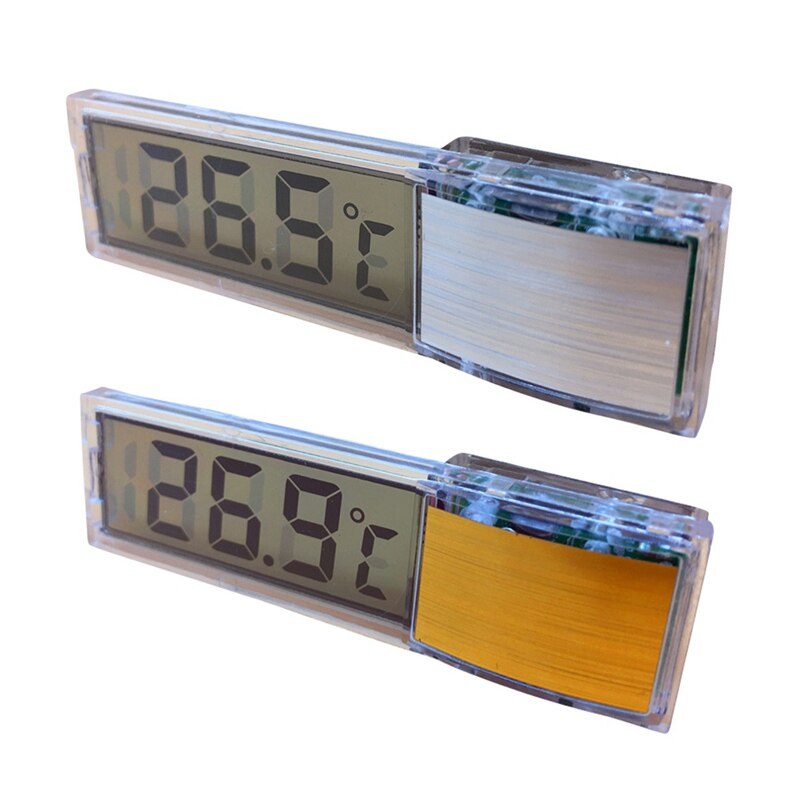 Transparent Fish Tank Thermometer Liquid Crystal Screen Transparent Digital Thermometer LED Temperature Meter for Aquarium