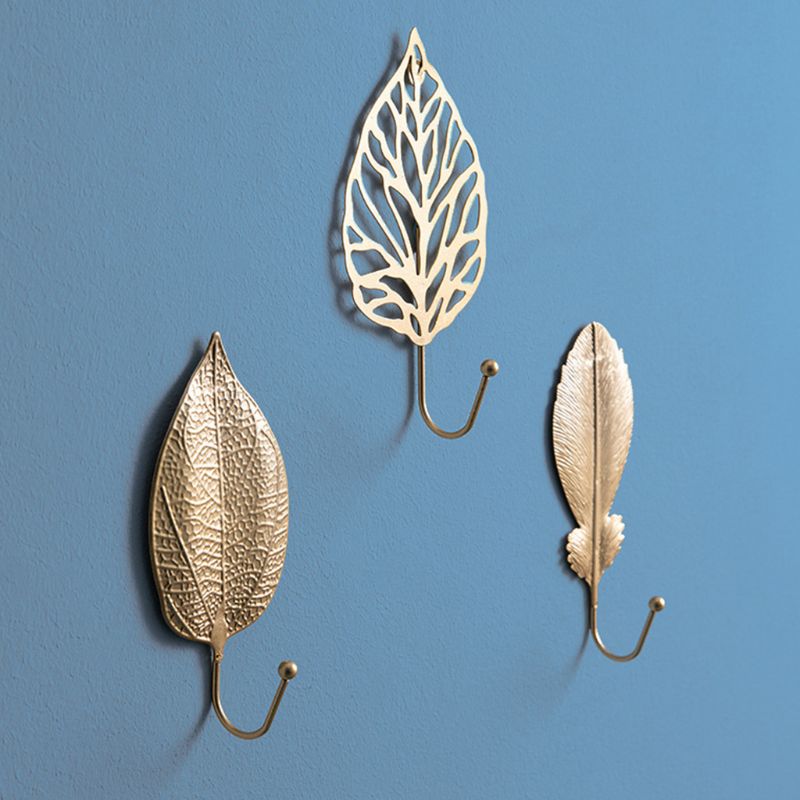 nordycki luksus haczyk w kształcie liścia torebka wieszak na kurtki wieszak na klucze ozdoba robić powieszenia na ścianie