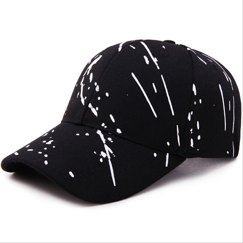 Stribe prik graffiti justerbart tryk udendørs baseball kasket forår efterår unisex nuance personlighed far hat top cap: 02
