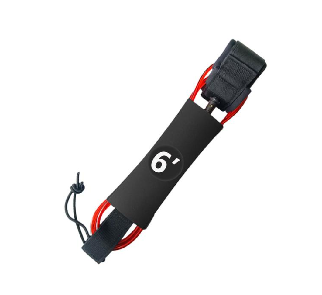 Correa de Surf de 6-10 pies, tabla de SUP, cuerda para pierna de Surf, correa para tabla de Surf, giratorios de acero inoxidable de TPU, tabla de Paddle inflable, cuerda para pie Longboard: Rojo