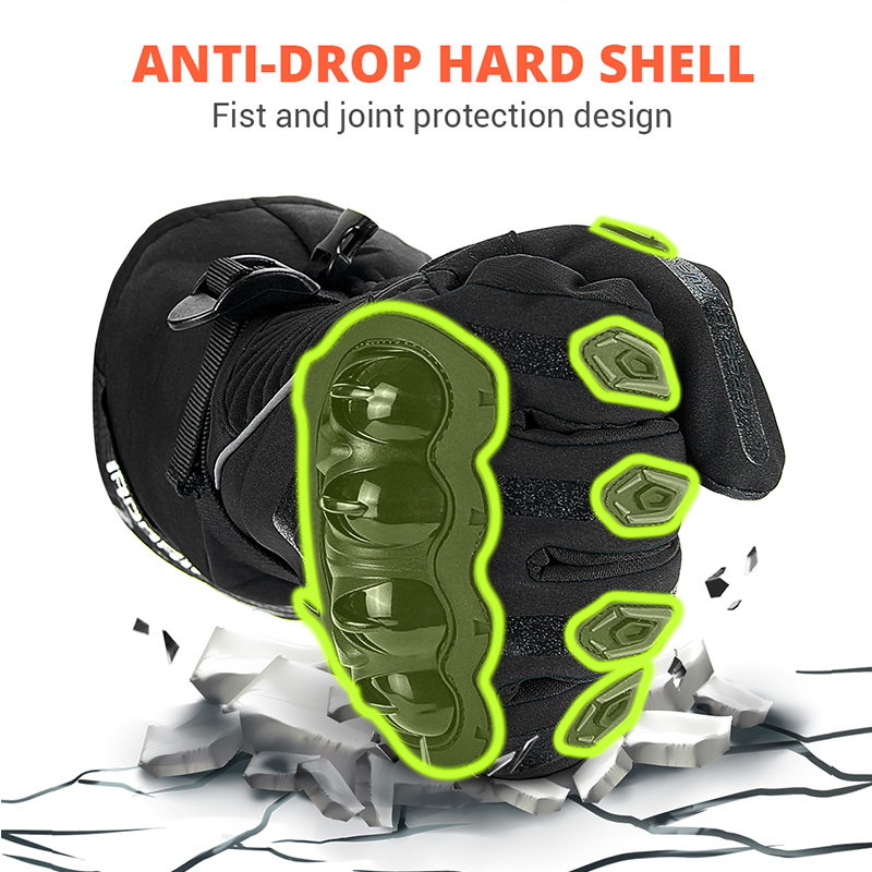 Guantes de Moto con pantalla táctil para motocross, Guantes protectores impermeables a prueba de viento para invierno, Guantes para Moto Luvas para montar