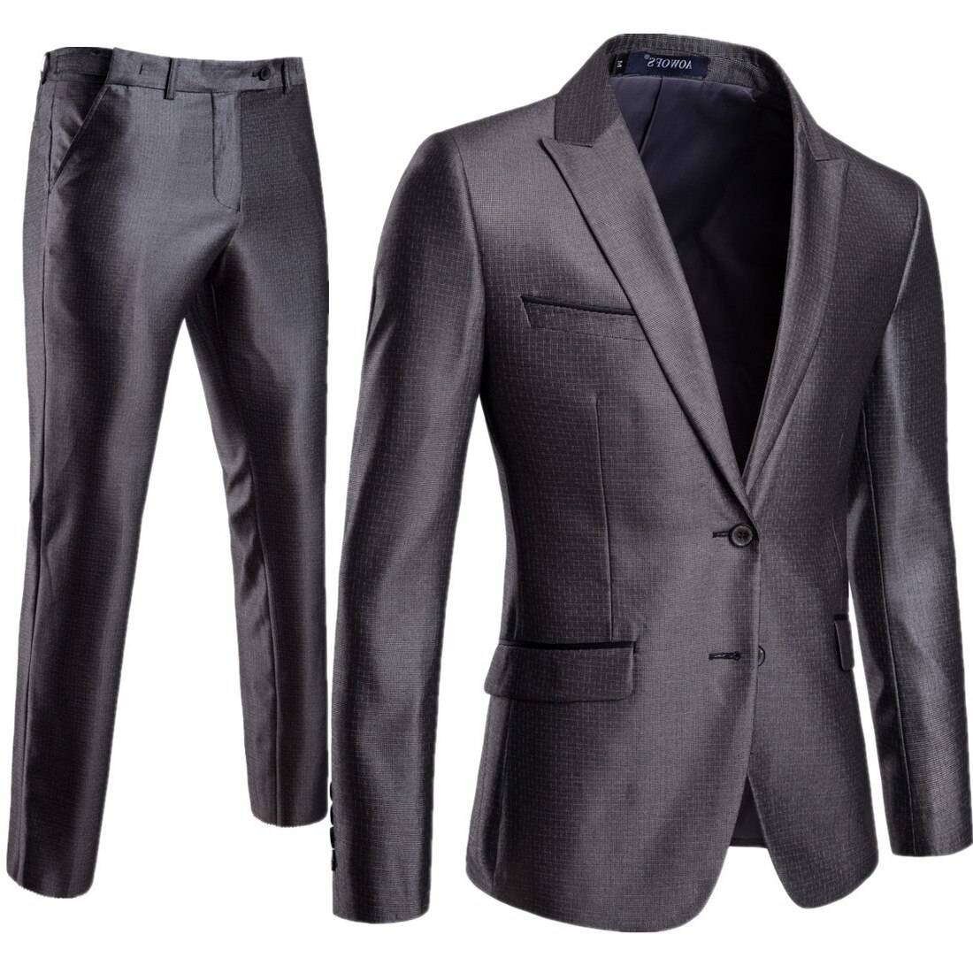 HOHO men's suit business suit suits best man suit wedding dress 2 pieces