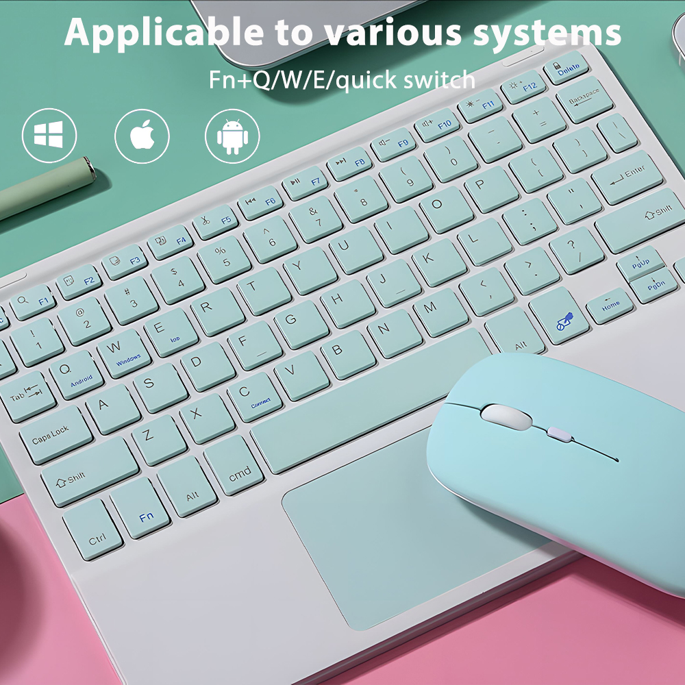 Casepoke touchpad drahtlose tastatur für Android ios huawei xiaomi Tablette ipad Profi Luft Mini koreanische russische spanische tastatur